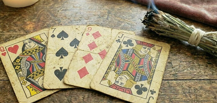 playing card tarot spread