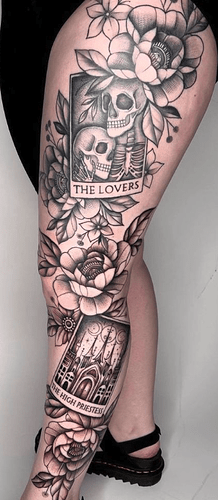 leg tarot tattoo